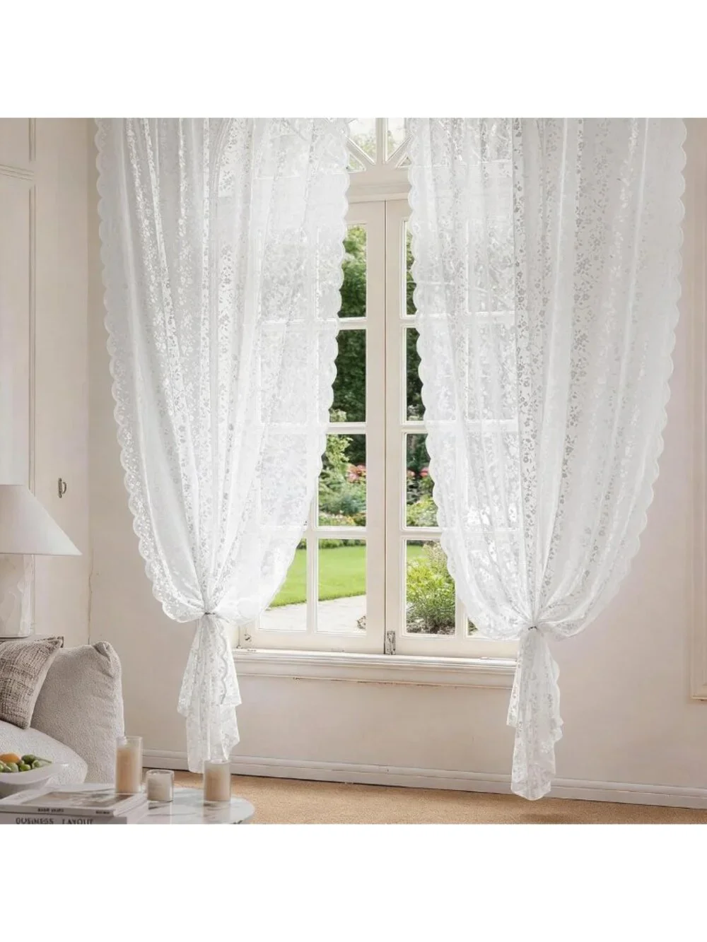 Vintage Lace Sheer Curtains - 45